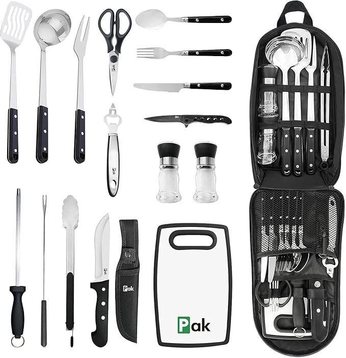 Upgrade Your Camp Kitchen with the Pak 24-Piece Camping Cookware Set — Cook Anywhere Like a Pro!