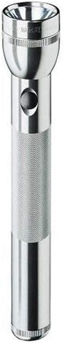 Maglite Heavy-Duty Incandescent 3-Cell D Flashlight, Silver