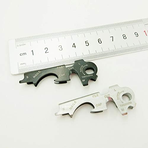 2 pc of 8 in 1 Stainless Steel Multi-function Tool Keychain Outdoor Survival Gear