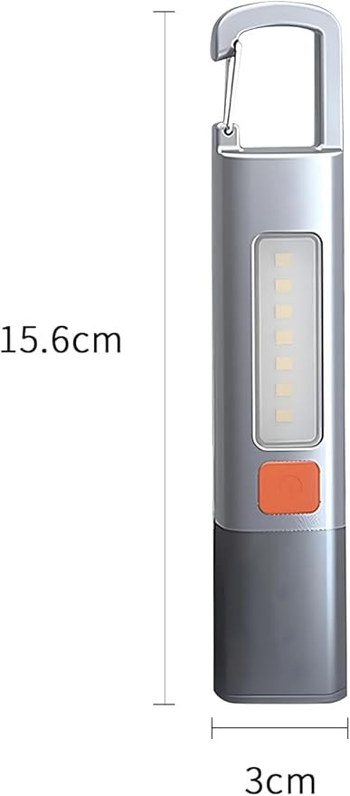 QUMOX Rechargeable LED Flashlight - Super Bright, Zoomable, USB Rechargeable, 3 Modes with COB Work Light - Compact Design for Camping and Emergencies - Pack of 2