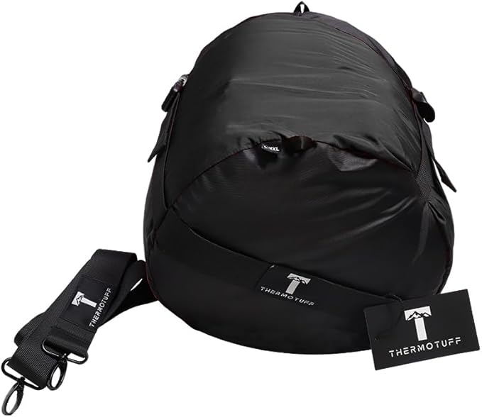 Thermotuff Wearable Sleeping Bag with Dual Hoodie, Long Sleeves, Pockets & Adjustable Drawstring - Ideal for Camping, Cold Weather Hiking, and Stadium Sak Blanket
