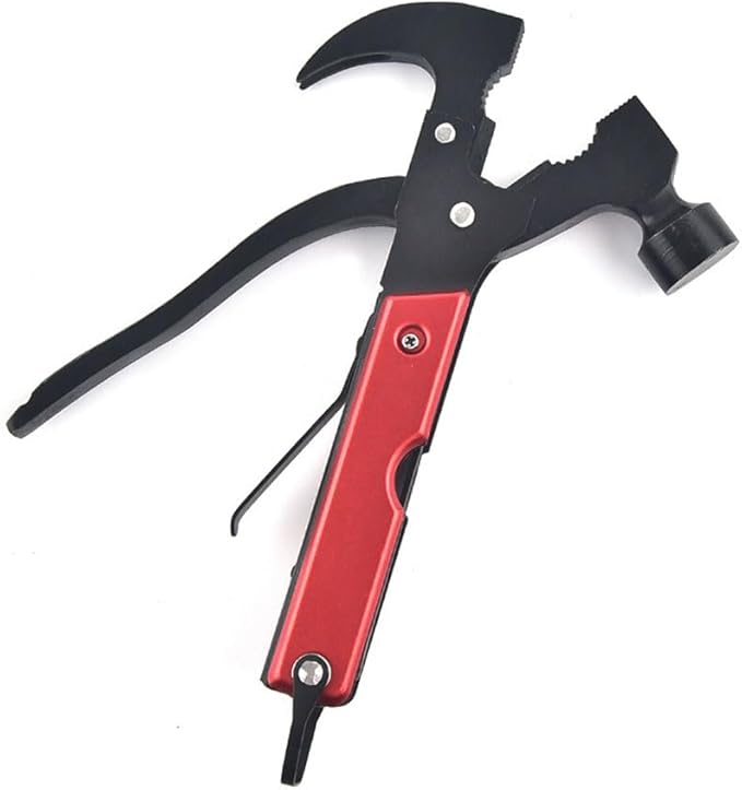 Multi Tool 16 in 1 Hammer Portable Gadgets Camping Gear Survival Tool,Birthday Christmas Gift for Men Boys,Hiking Outdoor、Window Breaking
