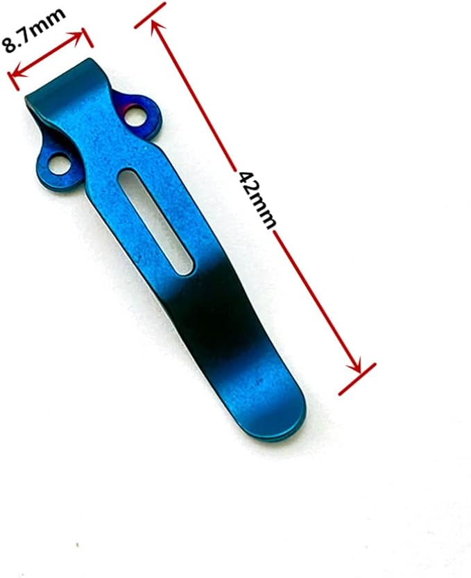 2x Deep Carry Pocket Clips Stainless Steel Attachments for Benchmade 535 Knife Blue,The Blue Matches The Benchmade Blue Well