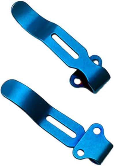 2x Deep Carry Pocket Clips Stainless Steel Attachments for Benchmade 535 Knife Blue,The Blue Matches The Benchmade Blue Well
