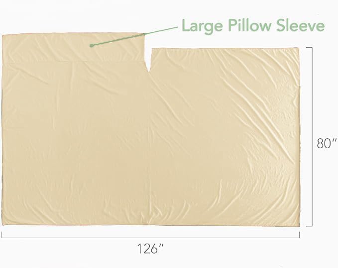 Pike Trail Sleeping Bag Liner – Travel and Camping Sheet, Lightweight and Compact Insert with Full Length Zipper and Guarantee
