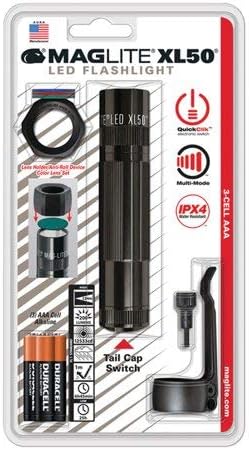 Maglite XL50 LED 3-Cell AAA Flashlight Tactical Pack, Black