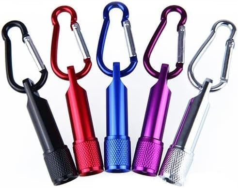 Blue Mini Flashlight, LED Handheld Torch with Carabiner Clip, Mini LED Flashlight for Party Favors, Night Reading, Camping, Hiking, Power Outage
