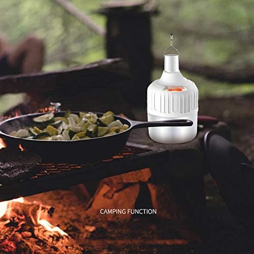 Newest 30W 5500LM Waterproof Rechargeable LED Night Light Bulb,Dimmable Emergency Lights, Outdoor BBQ Hanging Light, Bright Lights for Tent Lantern/Patio/Garden/Power Failure, Pack of 2