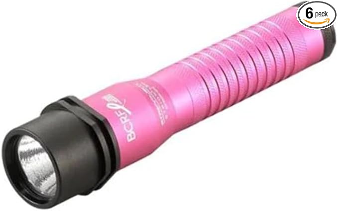 Streamlight 74361 Strion 260-Lumen Bright and Compact Rechargeable LED Flashlight with 120V/100V AC/12V DC Piggyback Charger, Pink