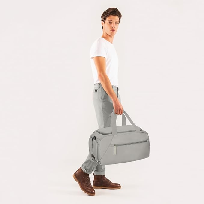 ROTOT Gym Duffel Bag, Gym Bag with Waterproof Shoe Pouch, Weekend Travel Bag with a Water-resistant Insulated Pocket