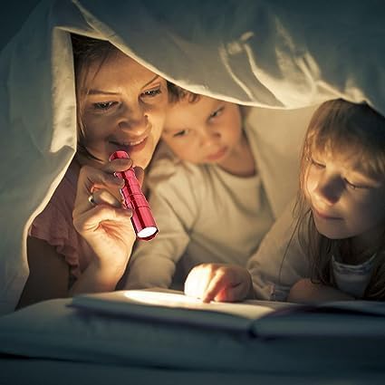 BWESOO Black Mini LED Portable Flashlights Ideal for Supplies Camping, Night Reading, Emergency, Backpacking Batteries not Included Handheld Flashlights