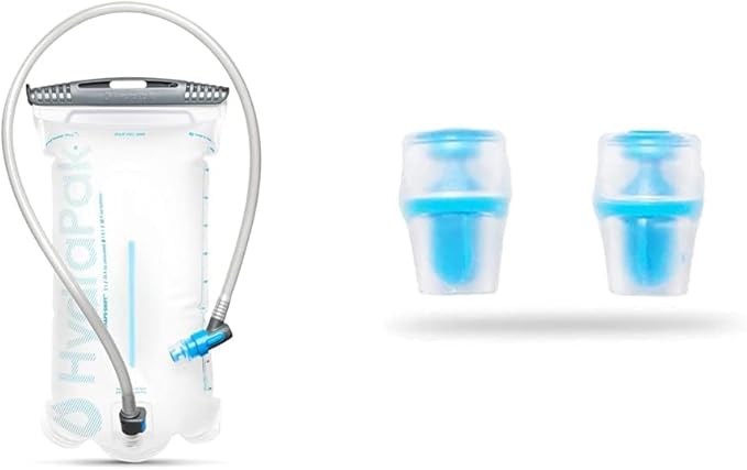 HydraPak Shape-Shift (for 2L or 3L Hydration Packs) Low-Profile Water Bladder/Reservoir for Hydration Backpacks - High Flow Bite Valve, Leak Proof, Fully Reversible, and Dishwasher Safe