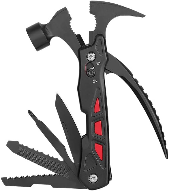 KA-69 14-in-1 Multitool with Safety Locking, Professional Stainless Steel Multitool Pocket Hammer, Flathead Screwdriver,Fish Scaler, Bottle Opener,Apply to Survival,Camping, Hunting and Hiking
