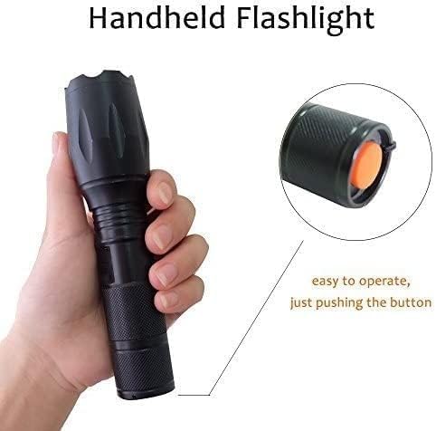 MODOAO LED Flashlight high lumens Waterproof Zoomable Flashlights for Emergencies, 5 Modes Tactical Flash Light for Camping and Home Use(5 Pack)