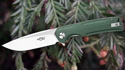 Firebird GANZO FH91-GB Ball Bearing Pocket Folding Knife D2 Steel Blade Ergonomic G10 Anti-Slip Handle with Clip Camping Fishing Hunting Outdoor Flipper EDC Pocket Knife (Green)