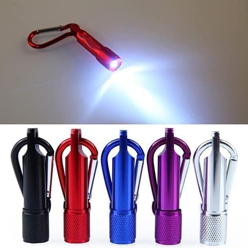 Blue Mini Flashlight, LED Handheld Torch with Carabiner Clip, Mini LED Flashlight for Party Favors, Night Reading, Camping, Hiking, Power Outage