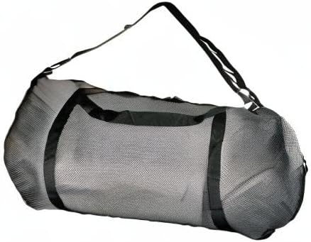 Mesh Duffle Bag with Shoulder Strap | Large Dive Bag for Scuba Diving Gear, Snorkeling, Freediving, Spearfishing, Swimming & Beach | Heavy-Duty Mesh Duffel Bag for Quick Drying