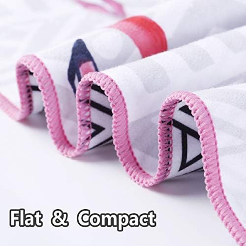 Genovega Oversized Pink Flamingo Microfiber Beach towel 32 x 60, Quick Dry Sand Free Thin Lightweight, Extra Large Pool Travel Swim Towels Adult Accessories Cruise Essentials Must Haves Necessities