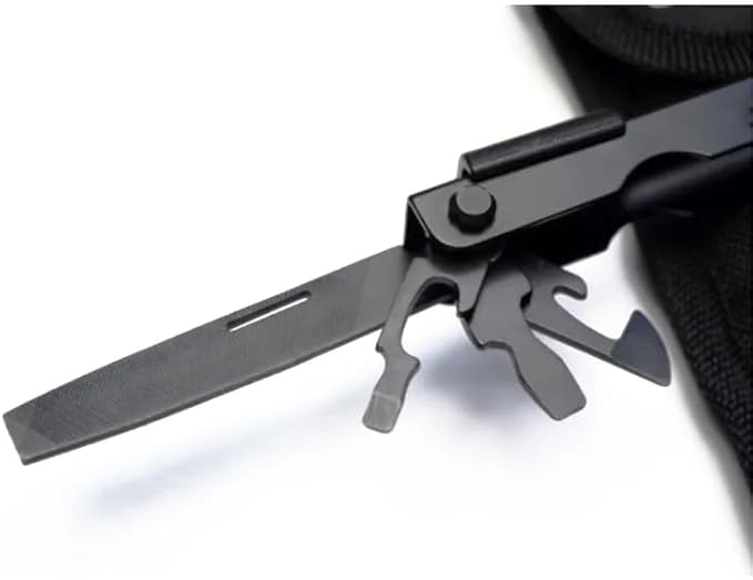 13 in 1 Portable Multifunction Tool Pliers Screwdrivers ire Stripper Folding Plier Pocket Cutter EDC Combination Tools for Outdoor Camping Fishing (Matte Black)