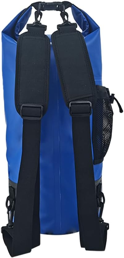 ISURE MARINE Waterproof Dry Bag with Zippered Pocket 20L,Waterproof Phone Case Roll Top Closure Travel Bags for Kayking, Boating, Kayaking, Surfing, Rafting and Fishing, Deck Bags Blue