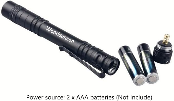 2 x Green Light Pen Type Penlight Flashlight One Mode Green Light LED Torch for Camping Hiking Fishing Hunting Animal Protecting Night Vision