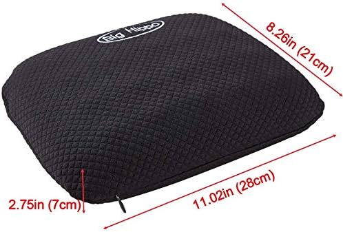 Big Hippo Camping Pillow for Sleeping - Memory Foam Travel Pillow Nap Pillow with Removable Pillow Cover,Soft Small Pillow (Black)