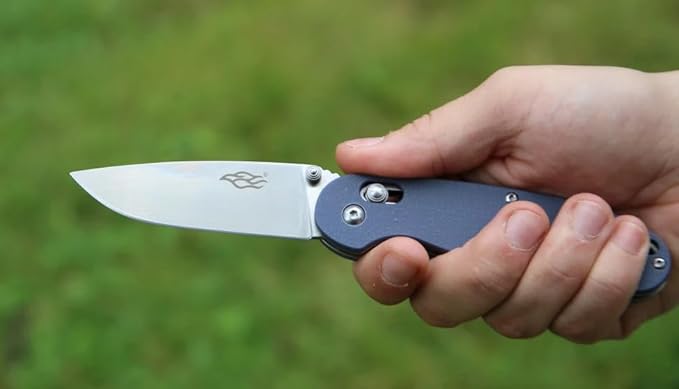 Firebird GANZO Folding Pocket Knife FB727S-GY 440C Stainless Steel Blade G10 Anti-Slip Handle with Clip Hunting Fishing Camping Gear Outdoor Folder EDC Pocket Knife (Gray)
