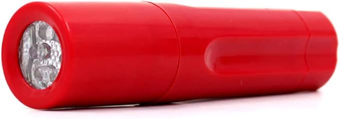 LED Flashlight, Wall-mount LED Handheld Light with 6 Ultra Bright Led ideal for Emergency Preparedness, Power Failure, Outdoor, Camping, Night light, Red (Red)
