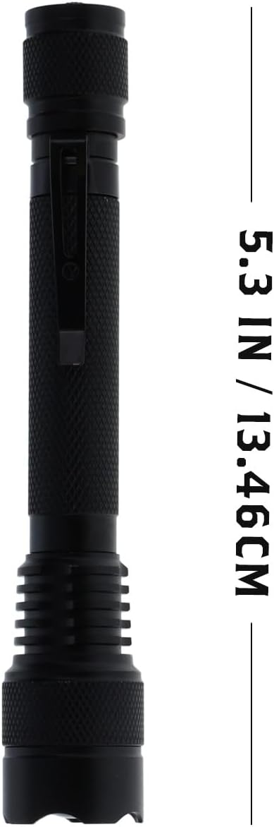 Scipio Tactical Flashlight S3201C 5.3-inch Aluminum 120 Lumens Camping EDC Torch - Black