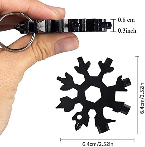 3 Pack multitool 18 In 1 snowflake,Stainless Steel MultiTool,Stainless Steel Snowflake Bottle Opener/Flat Phillips Screwdriver Kit/Wrench,Great Christmas gift