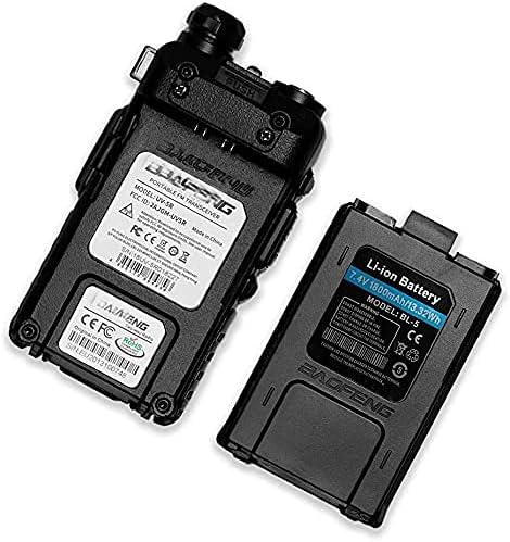 Baofeng UV-5R Ham Dual Band Two Way Radio 144-148/420-450Mhz,Nicama Walkie Talkie 1800mAh Li-ion Battery (2 Pack)