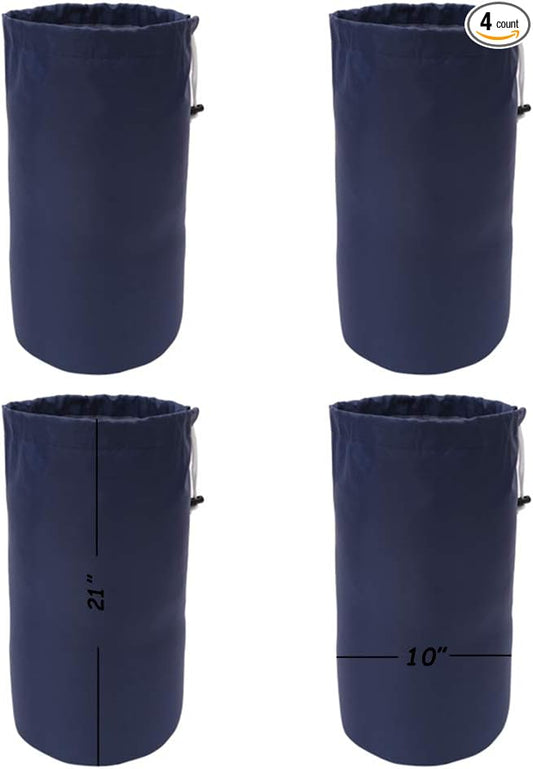 Durable Drawstring Water Resistant Dust Flap Stuff Sack Bag 4-Pack