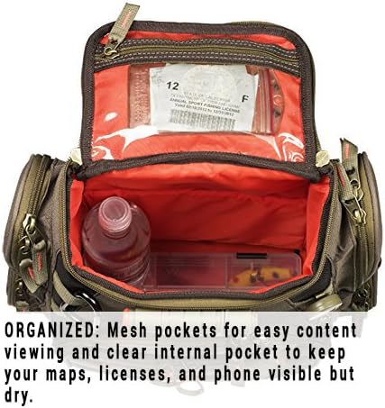 Wild River by CLC WT3503 Tackle Tek Recon Lighted Compact Tackle Backpack & Four PT3500 Trays, Clear, Water-Resistant Phone Storage,Beige , 12.75 x 6.75 x 15 "