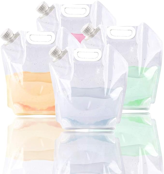 Collapsible Emergency Water Jug Container Bag, Freezable, BPA Free Plastic Water Carrier Tank, Outdoor Folding Water Bag for Sport Camping Riding Mountaineer Backoacking, Food Grade