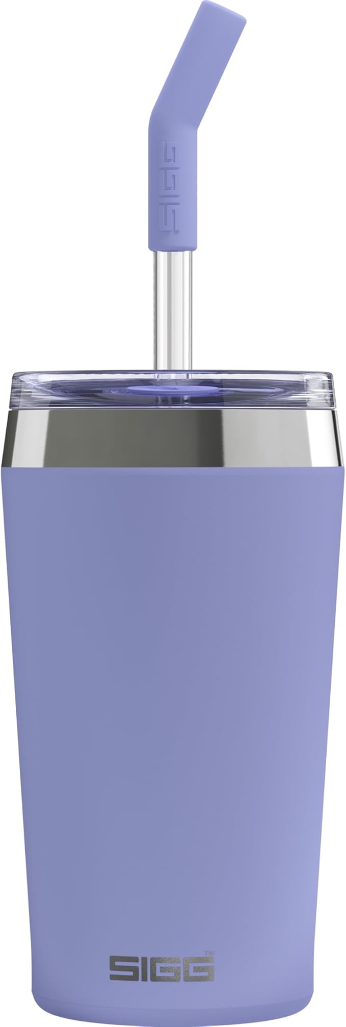 SIGG - Insulated Mug - Travel Mug Helia - With Durable Glass Straw & Cleaning Brush - Leakproof - BPA Free - 18/8 Stainless Steel - 15oz/20oz