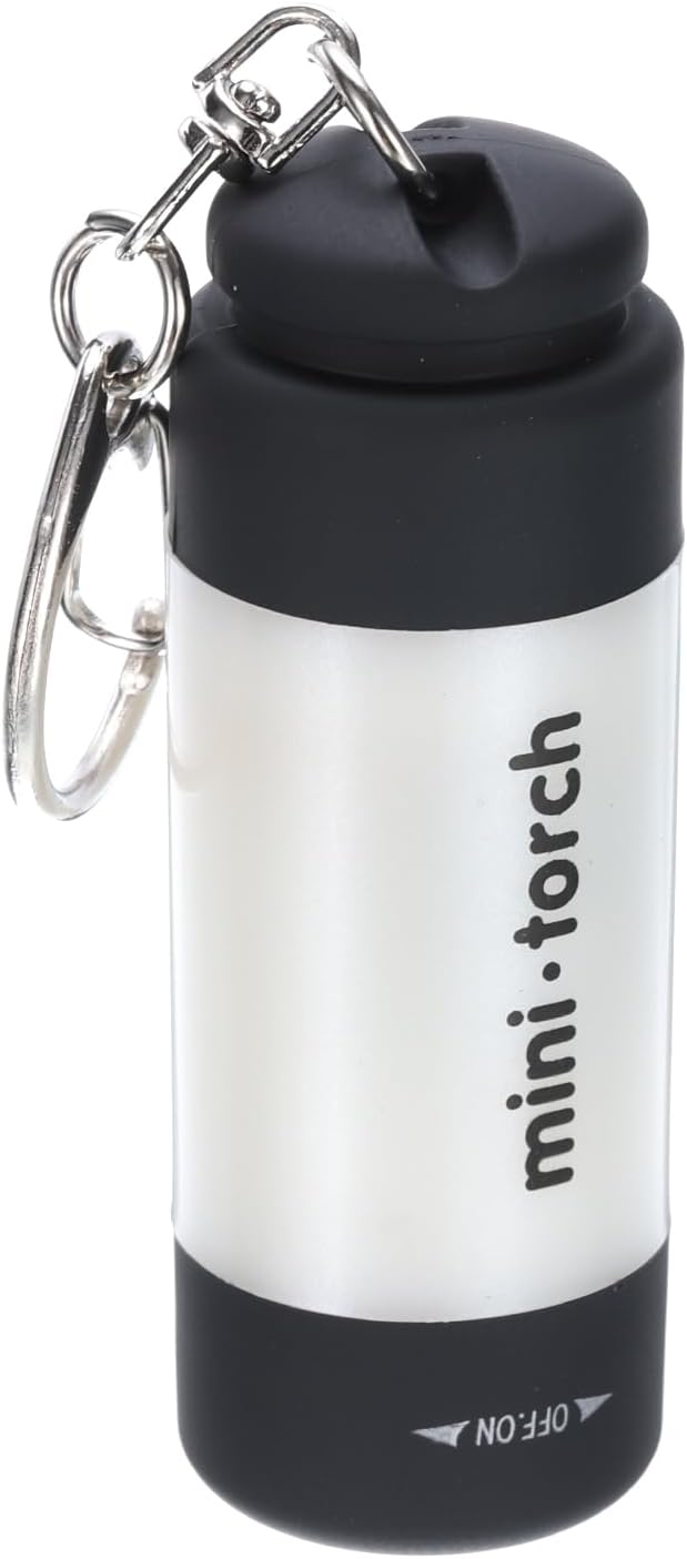 PATIKIL Mini Keychain Flashlight, Pocket LED Flashlight Portable Torch USB Rechargeable for Outdoor Camping Party, White