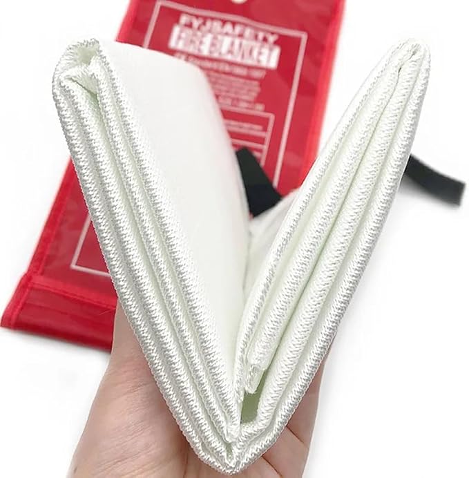 Fire Blankets for Home and Kitchen, Camping Emergency Blankets, 40 * 40 INCHES Suppression Blanket for Emergency, Survival Safety Cover (2 Pack)