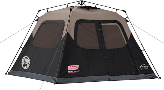 Coleman Instant Tent with 1-Minute Setup, 4/6/8/10 Person Tent with Pre-Attached Poles, Air Vent, & Carry Bag