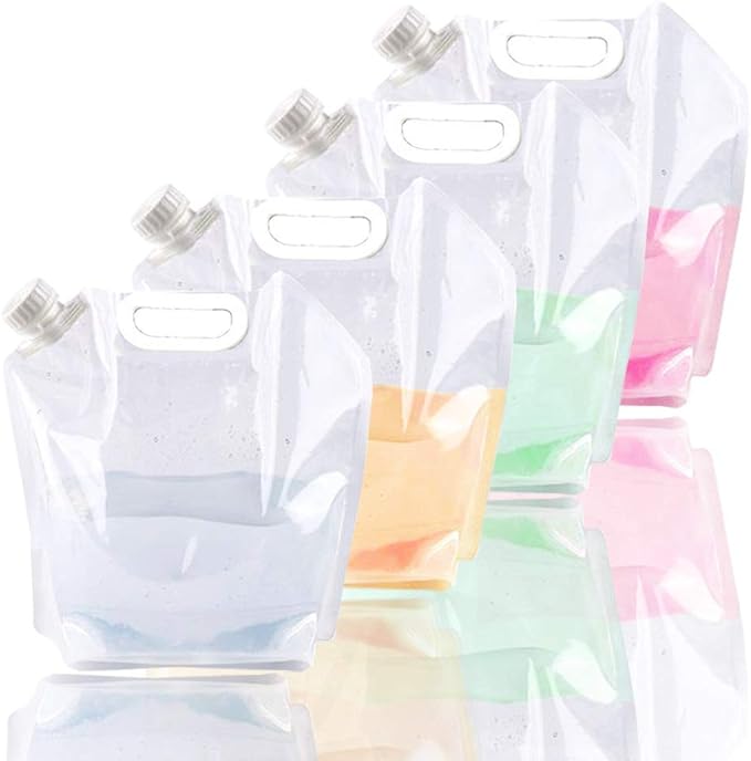 Collapsible Emergency Water Jug Container Bag, Freezable, BPA Free Plastic Water Carrier Tank, Outdoor Folding Water Bag for Sport Camping Riding Mountaineer Backoacking, Food Grade