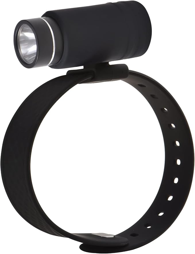 Mini Flashlight, Pocket Handheld Wrist Watch Flash Light, 200 Lumens Adjustable Brightness LED Torch, Powered Rechargeable Battery USB C Cable for Dog Walking Camping