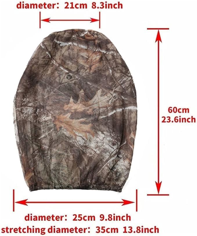 2 Packs Camo Mosquito Head Nets Gnats Face Netting for Any Outdoor Activities Works Over Most Hats