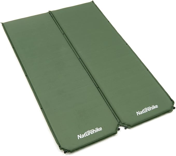 Naturehike Sleeping Pad, 2 inch Thick Self Inflating Sleeping Pad for Camping, Durable Camping Mattress Connectable with Multiple, Lightweight Sleeping Mats for Backpacking, Tent, Hammock, Hiking