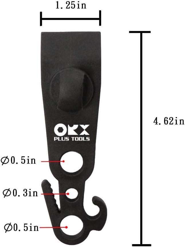 ORXPLUS TOOLS 4pcs Tarp Clips Thumb Screw with Hook Tail Knot-FreeTent Clips Awning Clamp Set Tent Clamps for Camping Canopies, Car Cover, Winter Boat Cover, Pool Cover, Sun Shade