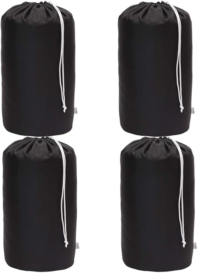 Durable Drawstring Water Resistant Dust Flap Stuff Sack Bag 4-Pack