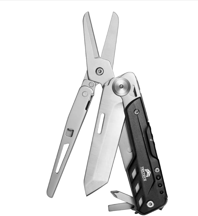 GHK12 Multitool with Detachable Scissors - Essential Every Day Carry Gear for Men