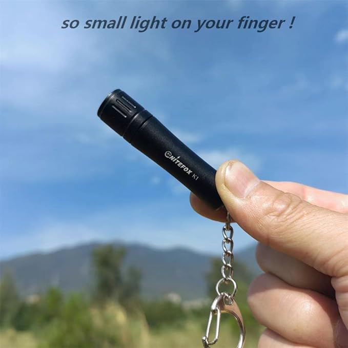 Bright Keychain flashlight K1,high bright 150 lumens,as small flashlight lantern camp lamp light,waterproof torch for EDC,reading,sleep,dog walking,camping,hiking (2 PCS black white)