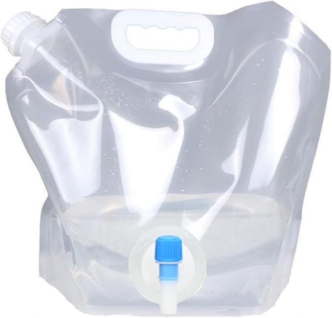 Collapsible Water Bag,Large Capacity BPA-Free Travel Water Bladder,Lightweight Durable Emergency Water Storage, Portable Folding Water Bladder for Cycling Backpacking Picnic Camping Barbecue