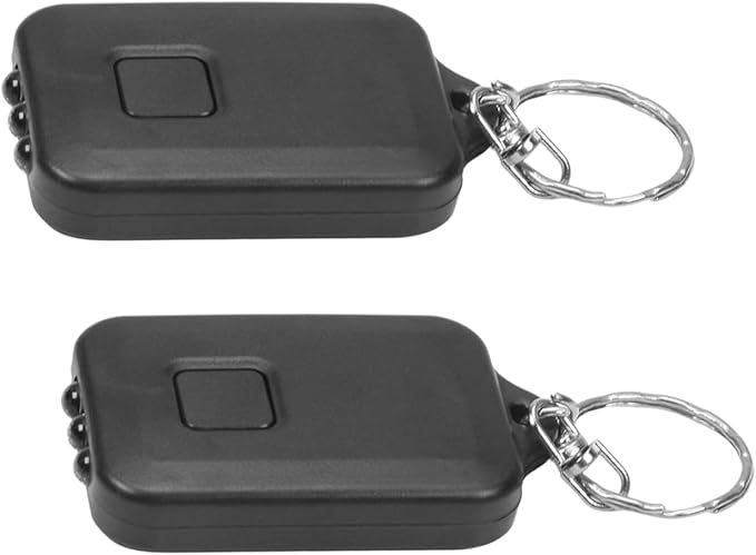 Othmro 10Pcs Mini Keychain Flashlight, Solar Bright White Keychain Portable Ultra Bright Little LED Light Energy Power LED Cute Square Style Lam for Camping Traveling Outdoor