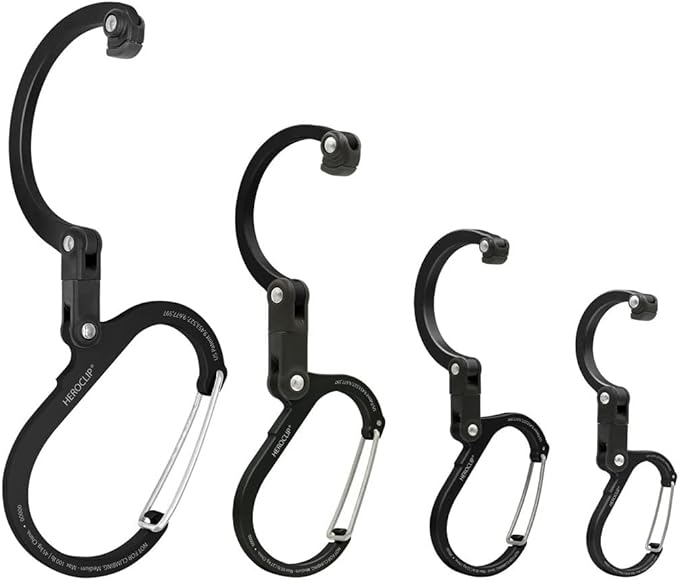 GEAR AID HEROCLIP 360° Swivel Carabiner Gear Clip and Hook (Medium) for Camping, Backpack, Suitcases and Garage Organization