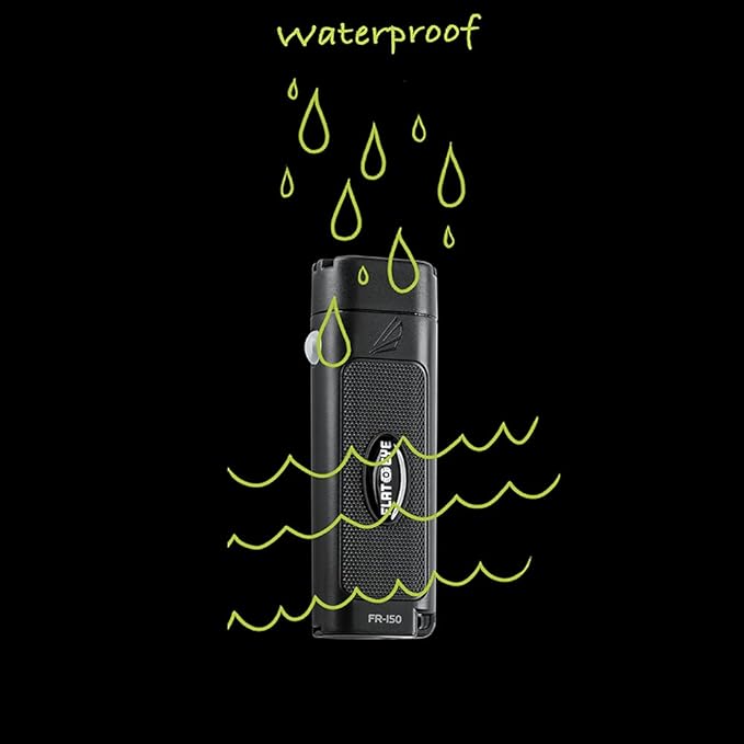 Panther Vision FLATEYE LED Rechargeable FR-150 High Performance UNROUND Flashlight Multi Position Waterproof & Shockproof - 150 Lumens (FR-8032), Black
